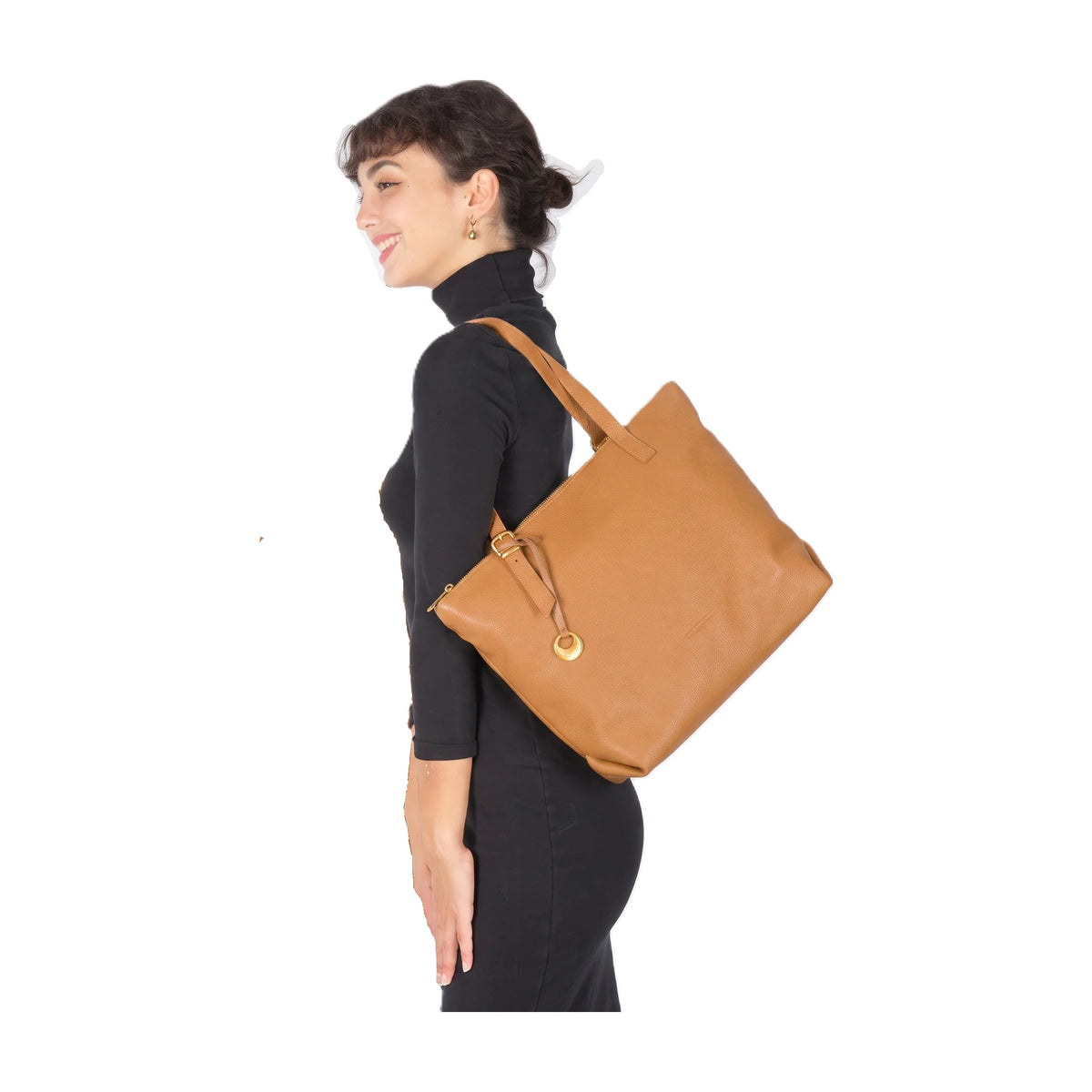Proporzioni e vestibilità di Pelletteria Veneta Shopper - Cuoio