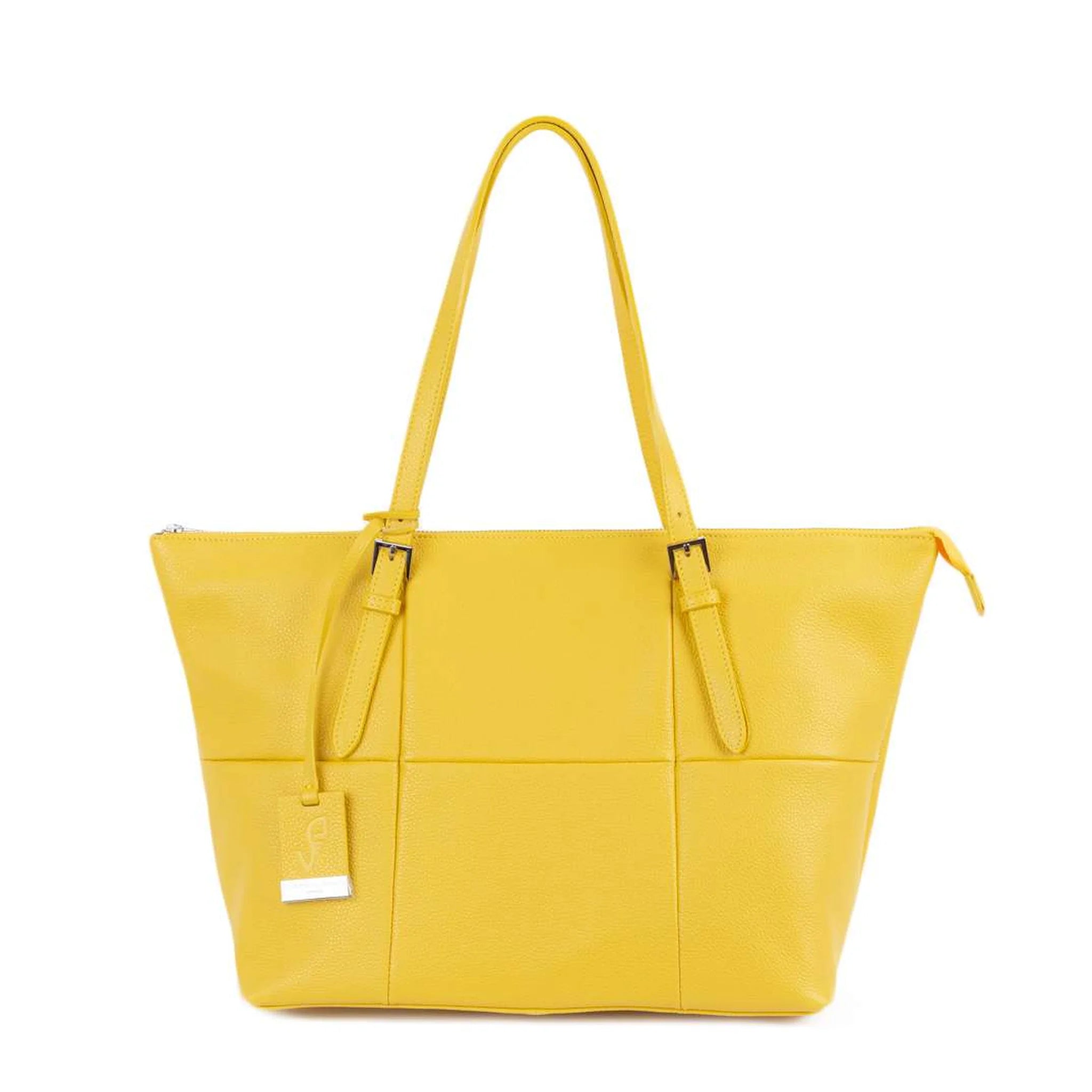Vista frontale di Pelletteria Veneta Shopping Bag - Giallo