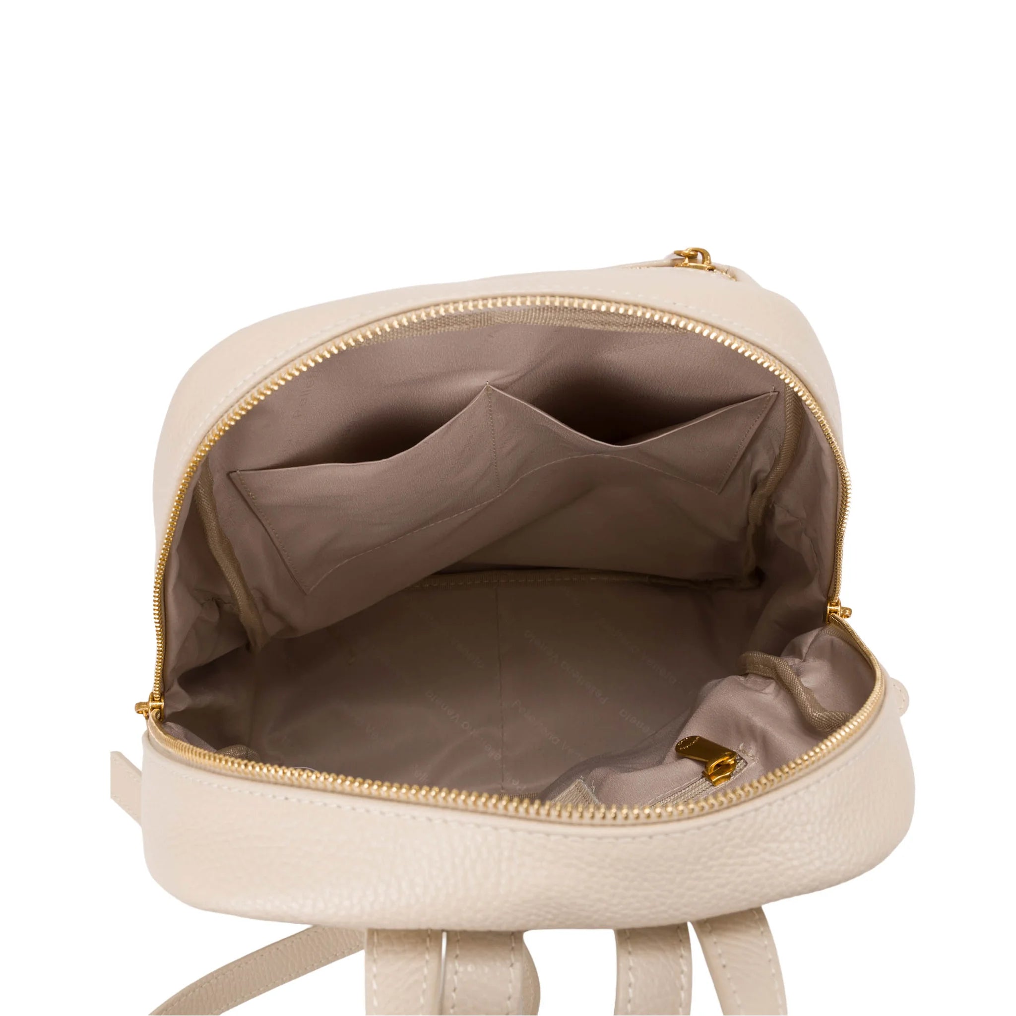 Organizzazione interna e scomparti di Pelletteria Veneta Zaino - Beige