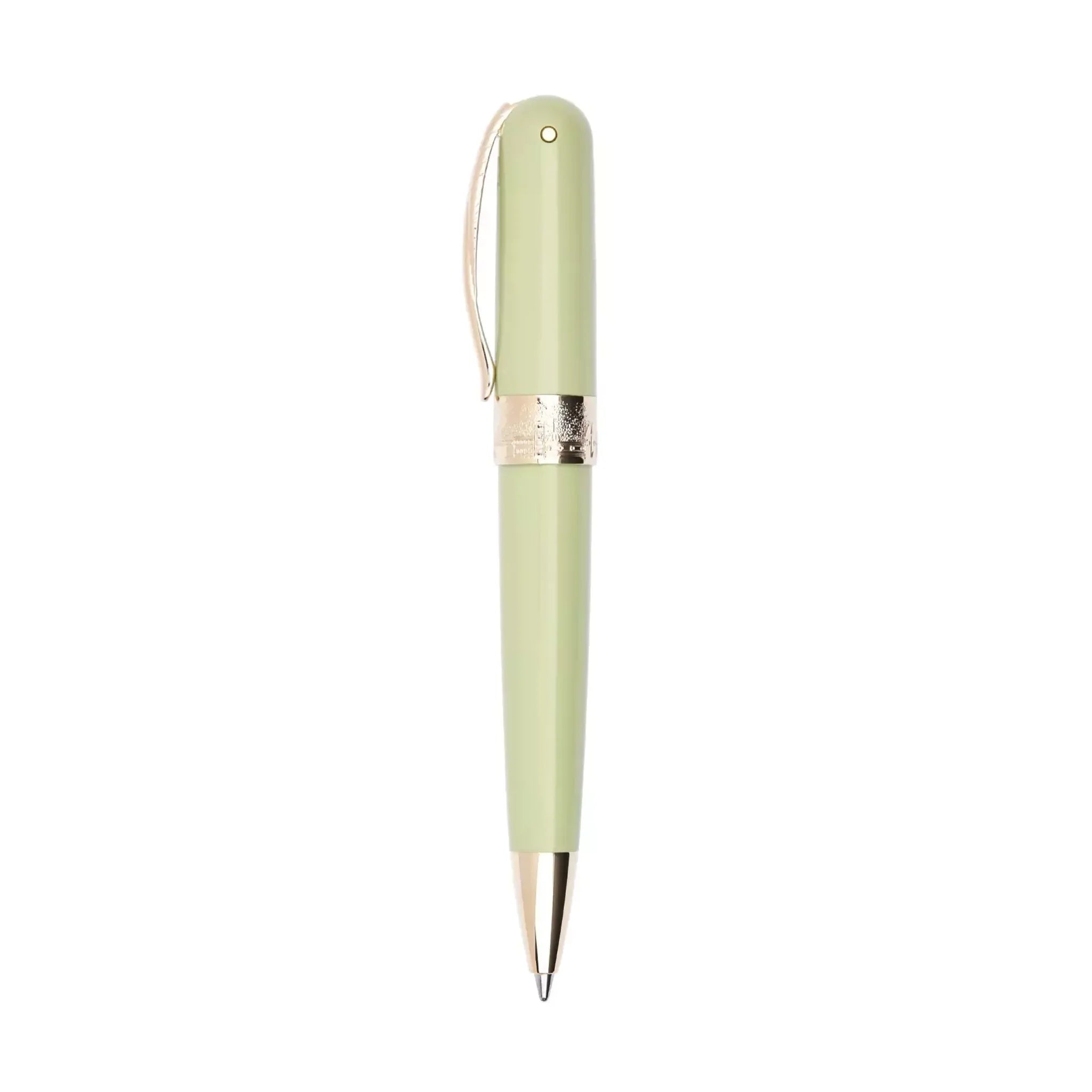 Vista di tre quarti di Pineider Avatar Penna Sfera Avatar Ur Mini Con Finiture Oro - Mint