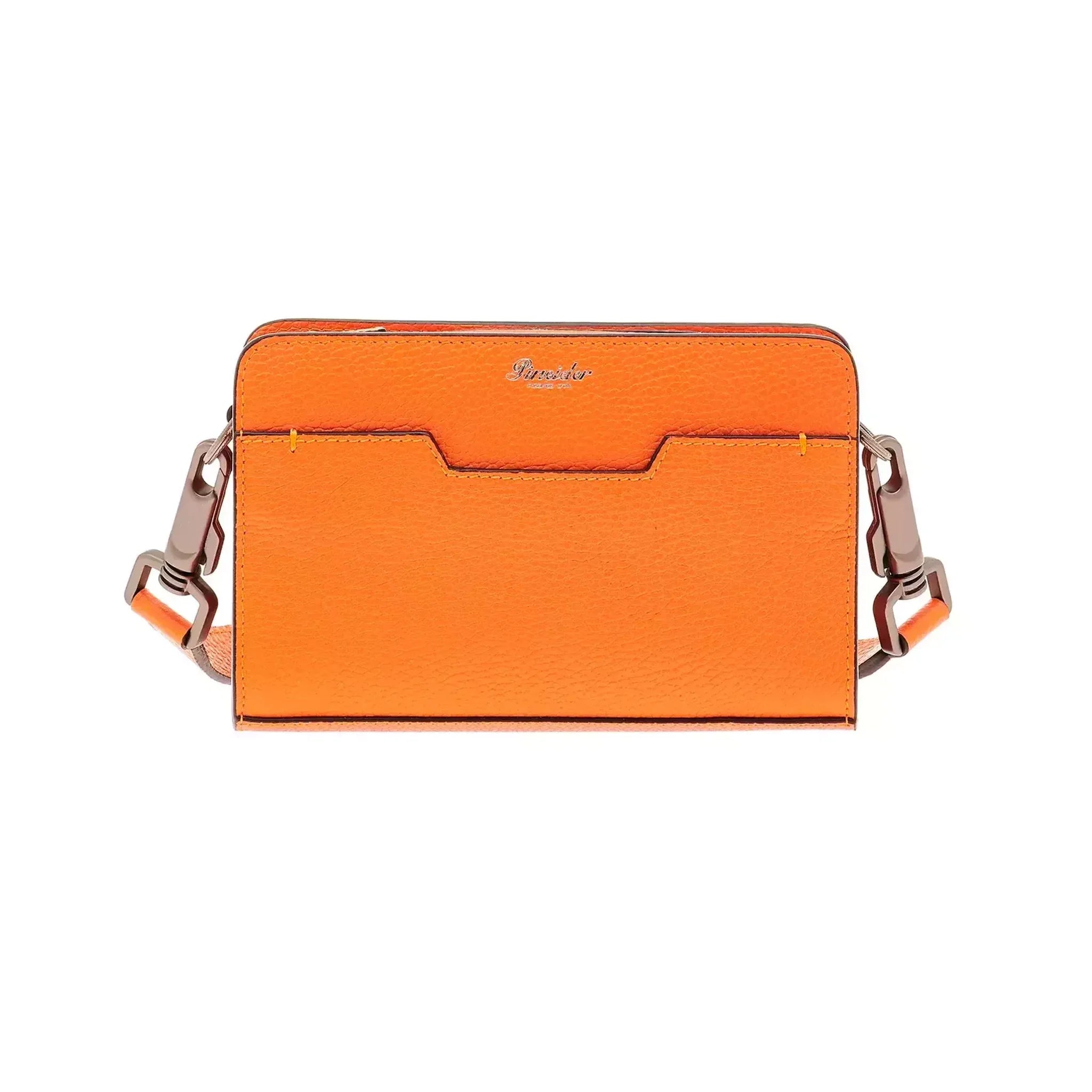 Vista principale di Pineider Bottalato Crossbody Odette Collezione Bottalato - Arancio