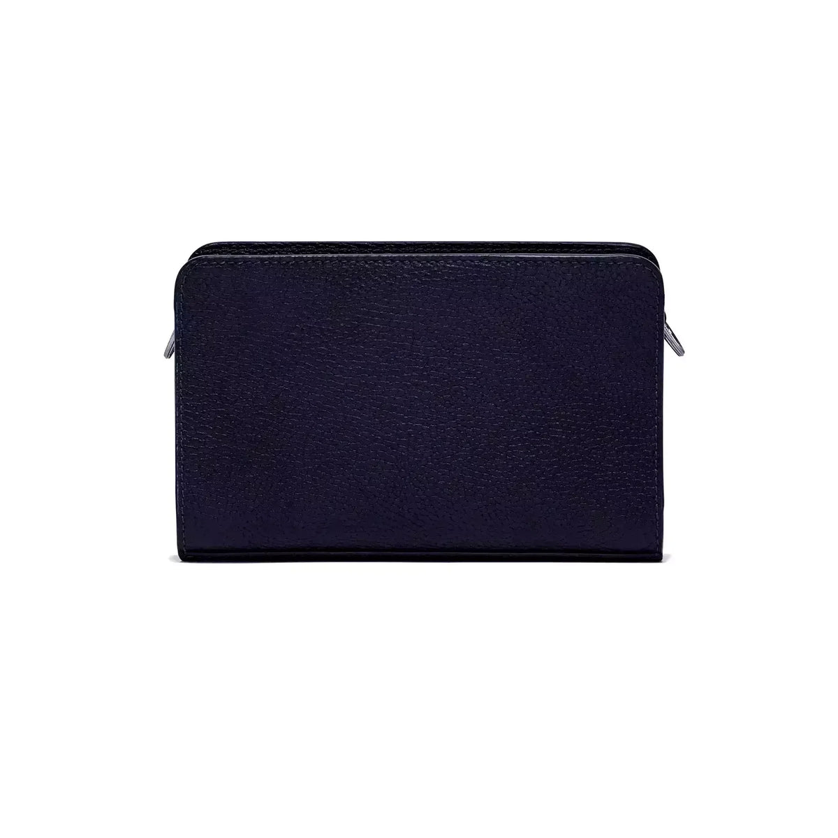 Dettaglio laterale e fondo di Pineider Bottalato Crossbody Odette Collezione Bottalato - Blu Tirreno