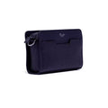 Vista di tre quarti di Pineider Bottalato Crossbody Odette Collezione Bottalato - Blu Tirreno