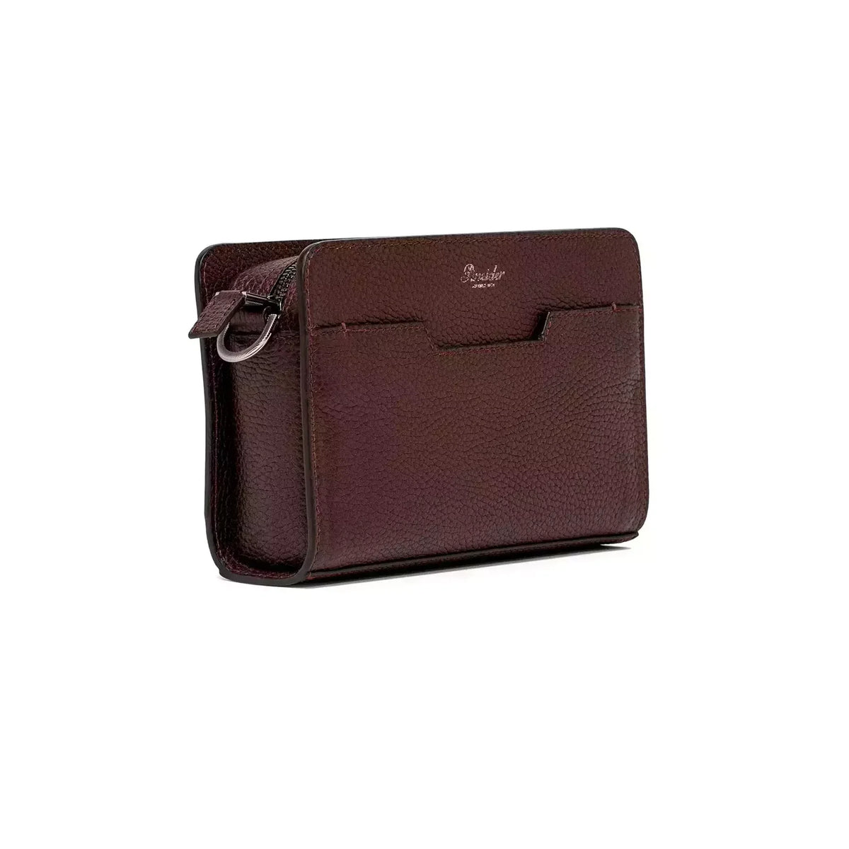 Dettaglio laterale e fondo di Pineider Bottalato Crossbody Odette Collezione Bottalato - Rum