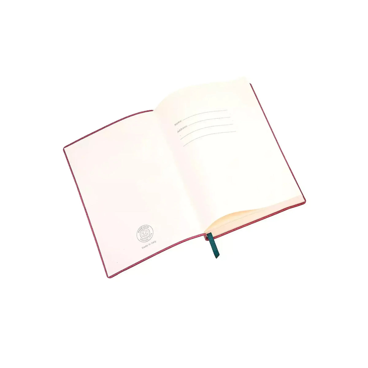 Organizzazione interna e scomparti di Pineider Classic Notebook Classic Senza Righe - Bordeaux