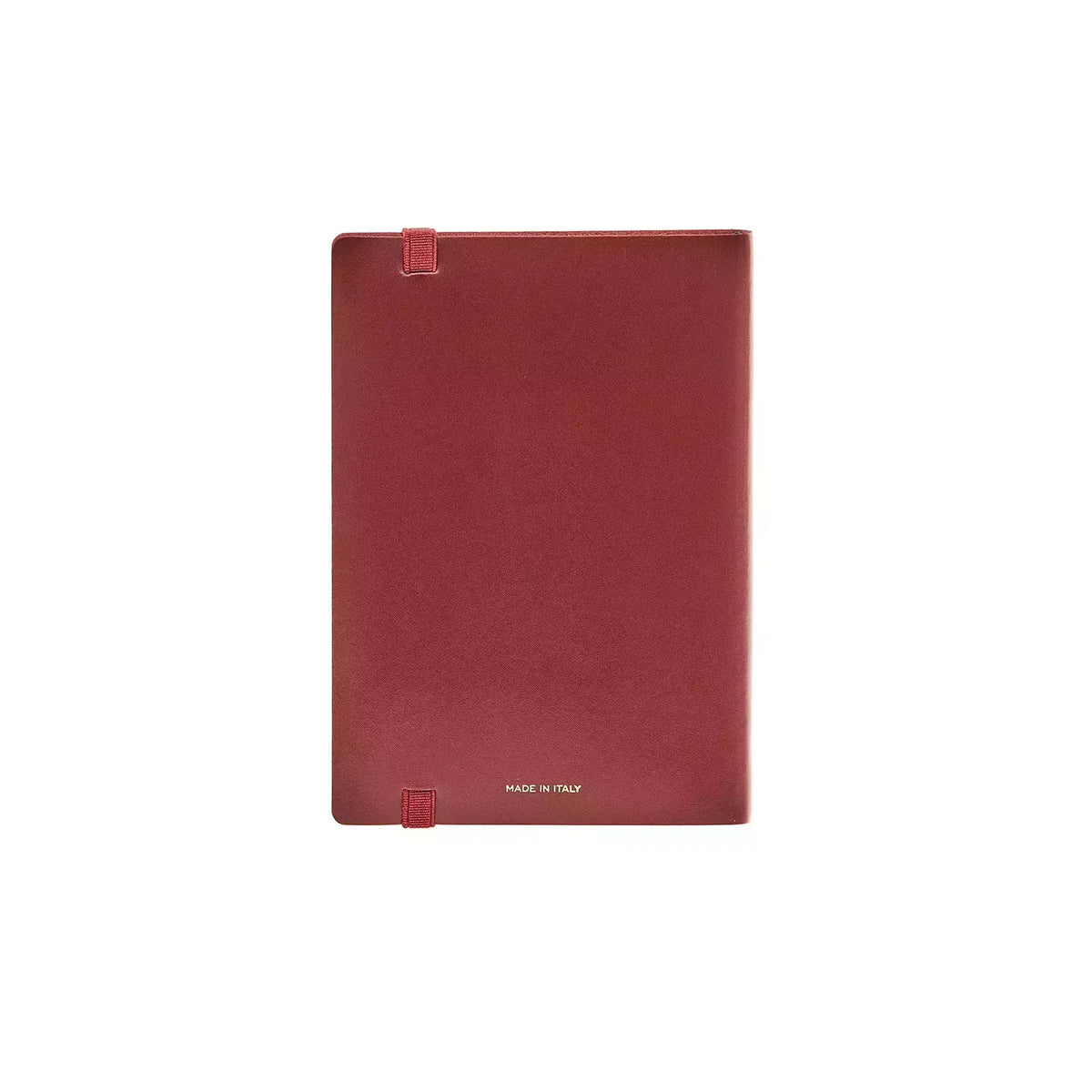 Dettaglio laterale e fondo di Pineider Classic Notebook Classic Senza Righe - Bordeaux