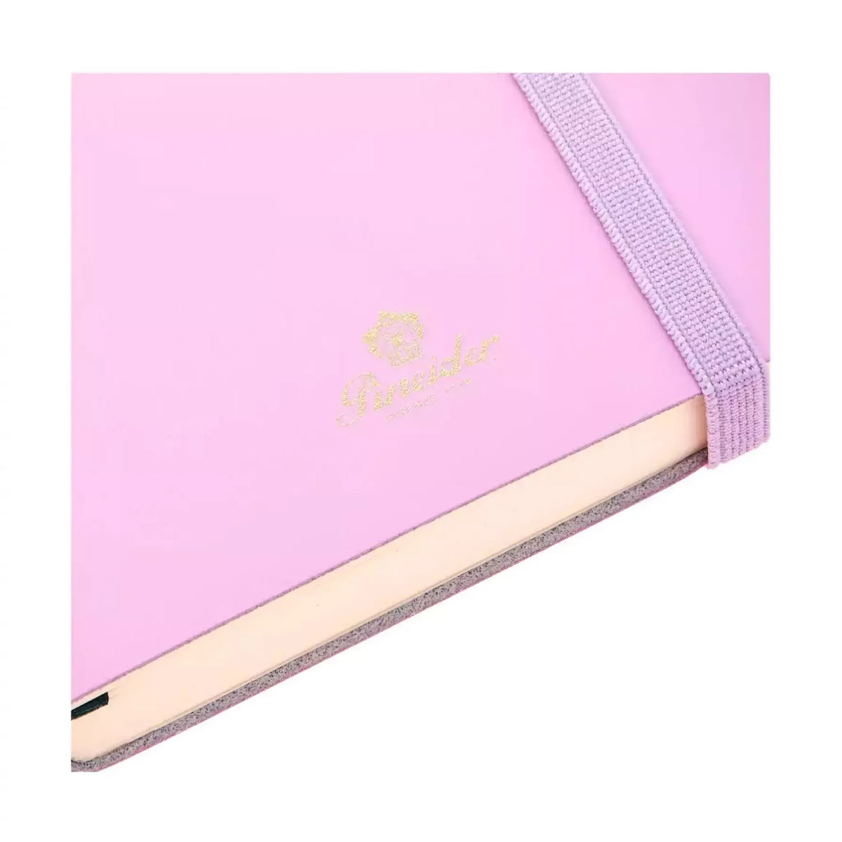 Dettaglio finiture e hardware di Pineider Classic Notebook Classic Senza Righe - Lilla