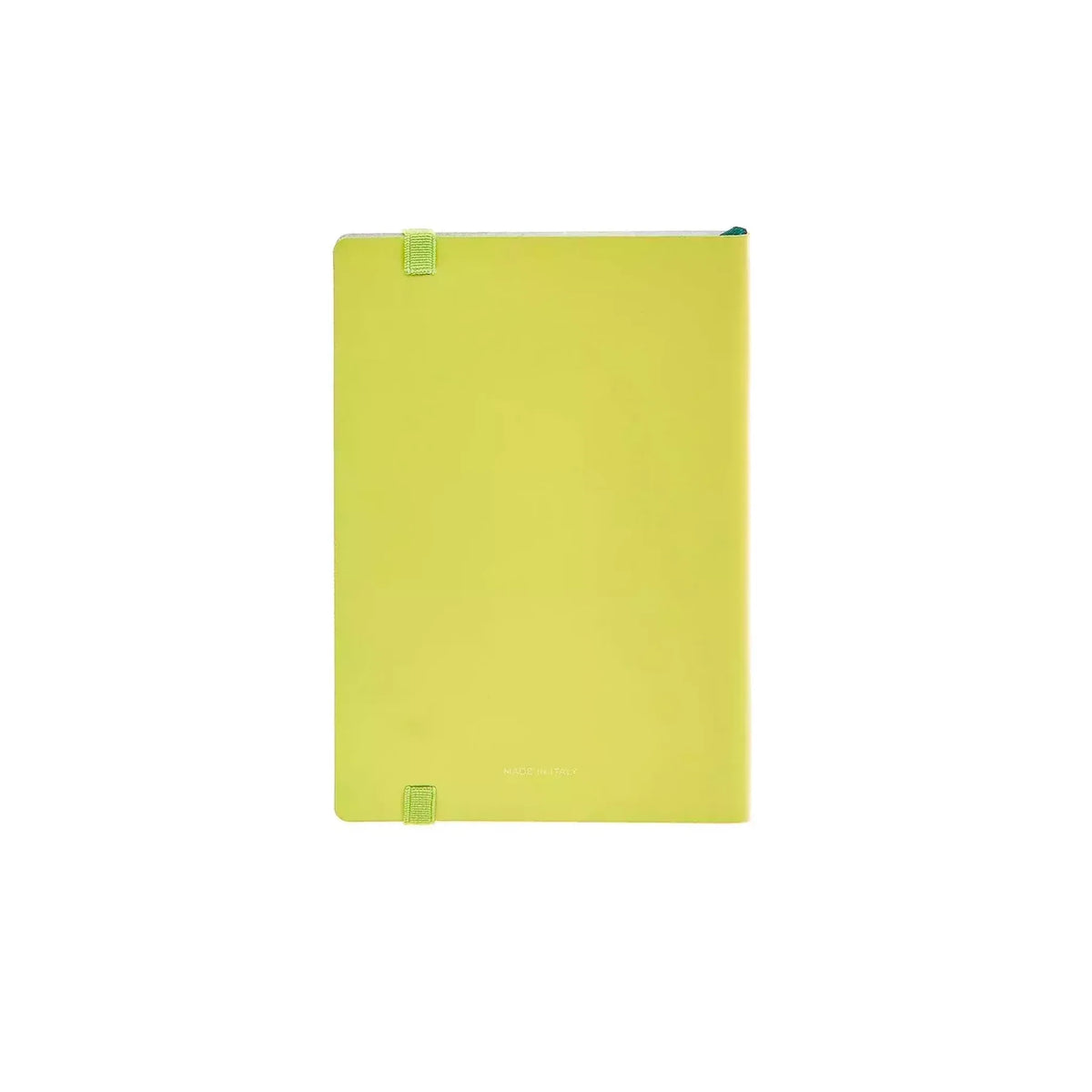 Dettaglio laterale e fondo di Pineider Classic Notebook Classic Senza Righe - Lime