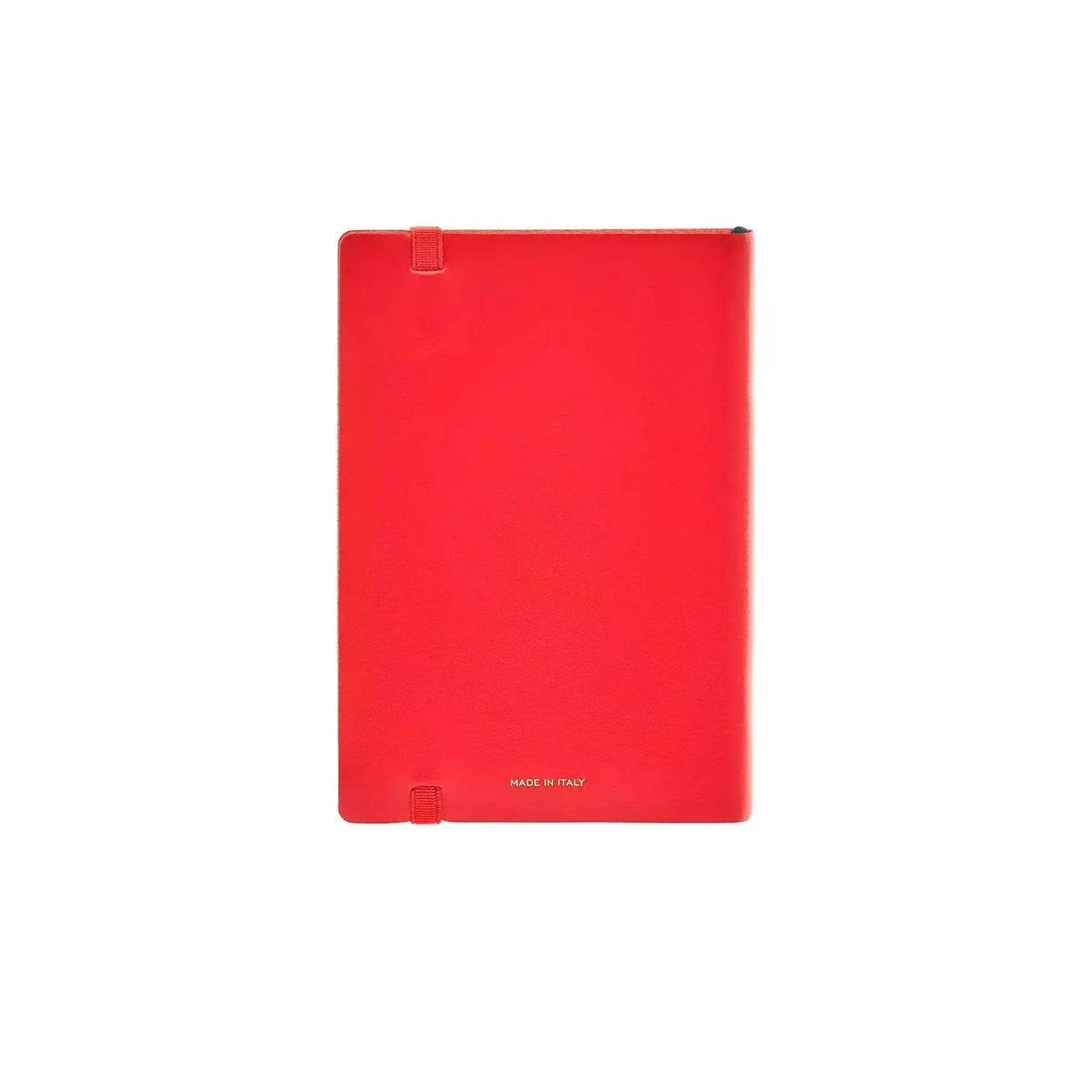 Dettaglio laterale e fondo di Pineider Classic Notebook Classic Senza Righe - Rosso Fuoco