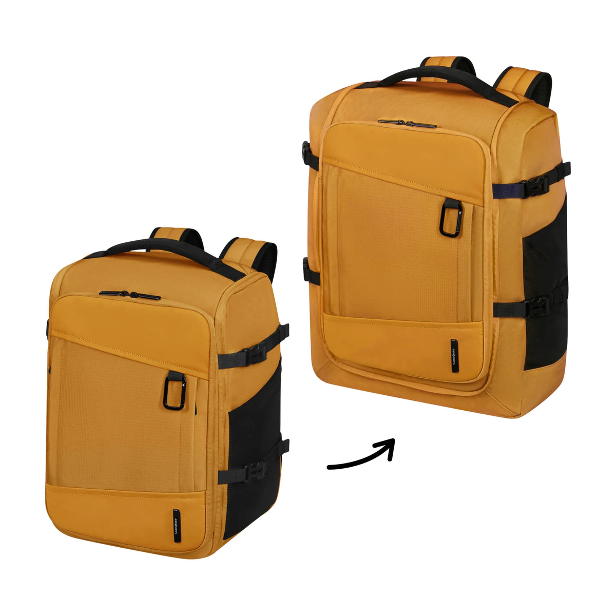 Elementi e accessori inclusi in Samsonite 2Fit Zaino - Mustard Yellow