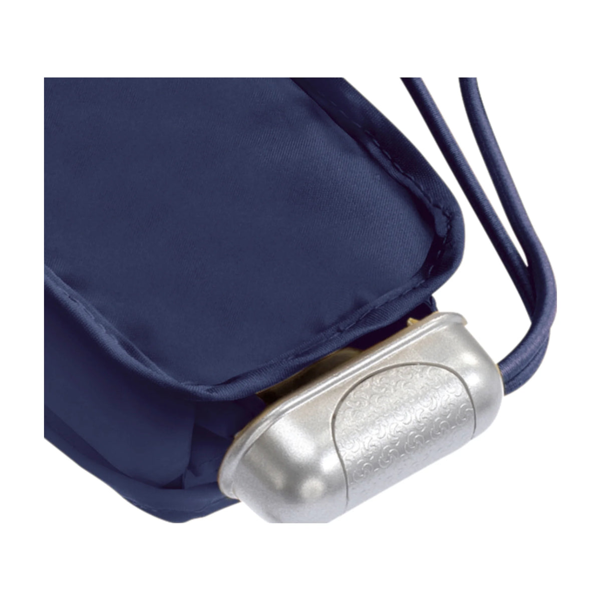 Dettaglio finiture e hardware di Samsonite Alu Drop S Ombrello - Indigo Blue