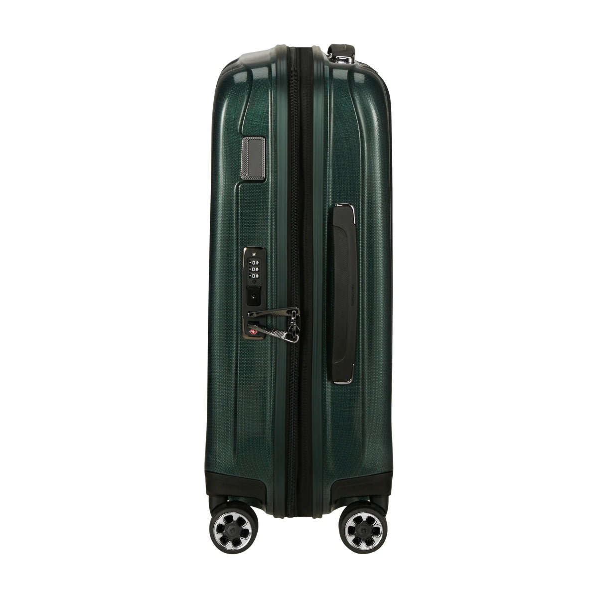 Dettaglio laterale e fondo di Samsonite Nexis Trolley (4 Ruote) - Deep Forest
