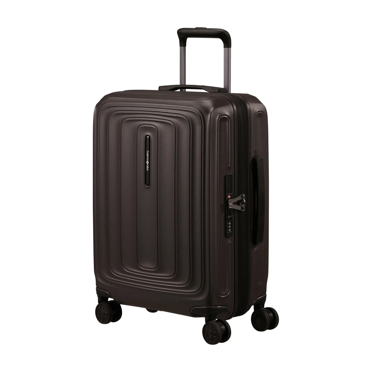 Vista di tre quarti di Samsonite 2Wander Trolley (4 Ruote) - Matt Brown