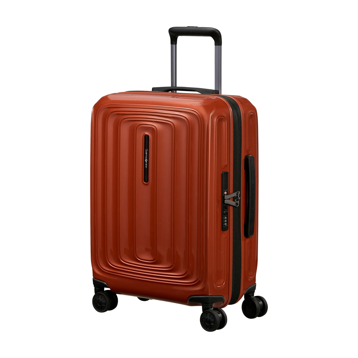 Vista di tre quarti di Samsonite 2Wander Trolley (4 Ruote) - Metallic Terracotta
