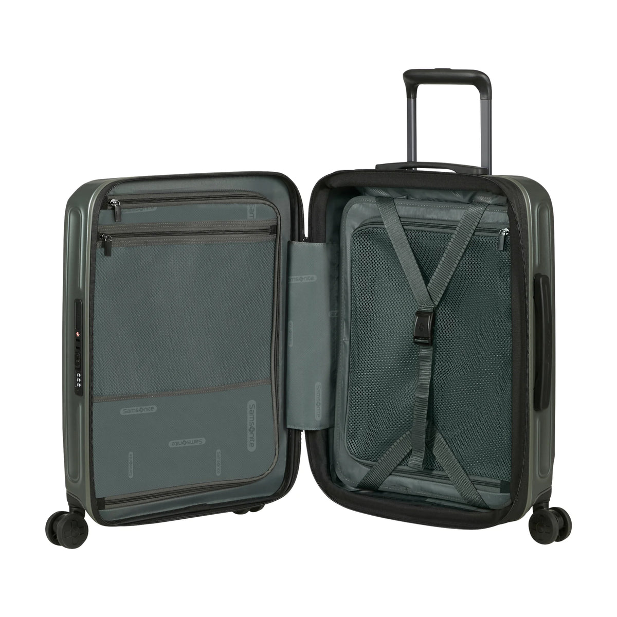 Organizzazione interna e scomparti di Samsonite 2Wander Trolley (4 Ruote) - Matt Sage Khaki