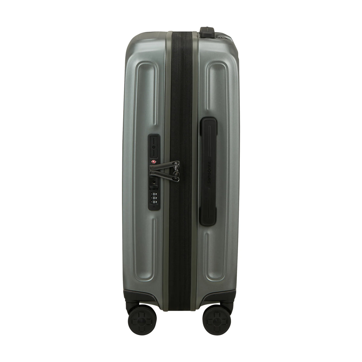 Dettaglio laterale e fondo di Samsonite 2Wander Trolley (4 Ruote) - Matt Sage Khaki