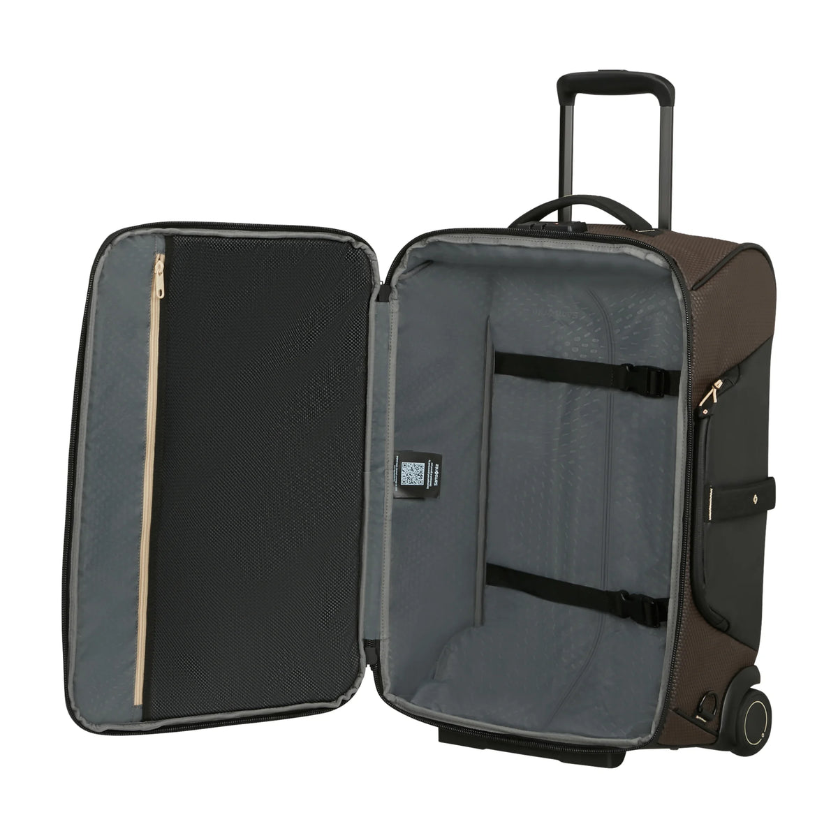 Organizzazione interna e scomparti di Samsonite Ecodiver Borsone Con Ruote Bagaglio A Mano - Coffee Bean