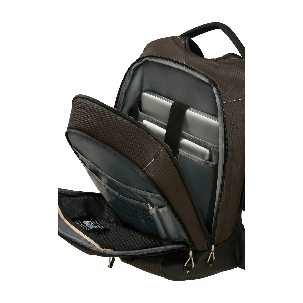 Organizzazione interna e scomparti di Samsonite Ecodiver Zaino Business - Coffee Bean