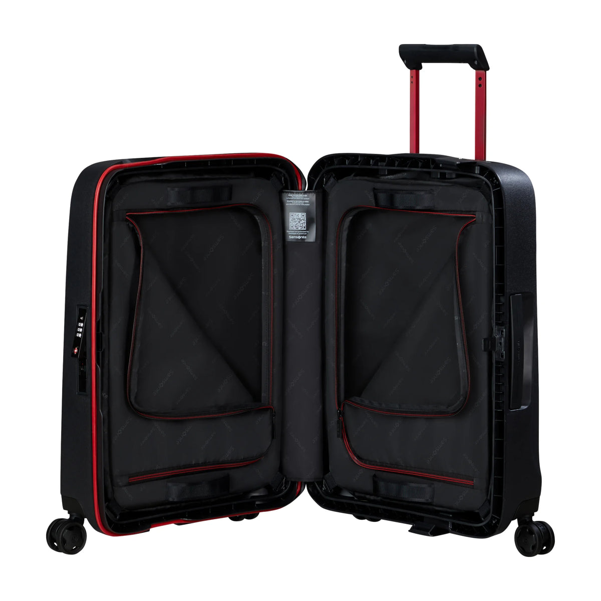 Organizzazione interna e scomparti di Samsonite Essens Trolley (4 Ruote) - Charcoal/Red