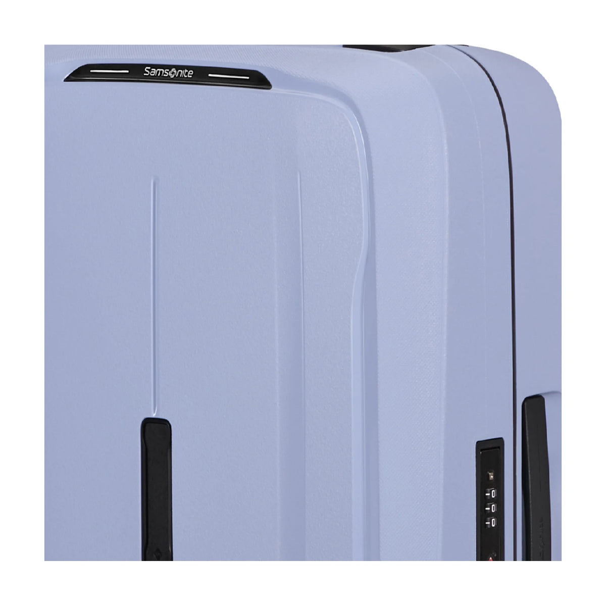 Dettaglio finiture e hardware di Samsonite Essens Trolley (4 Ruote) - Lavanda