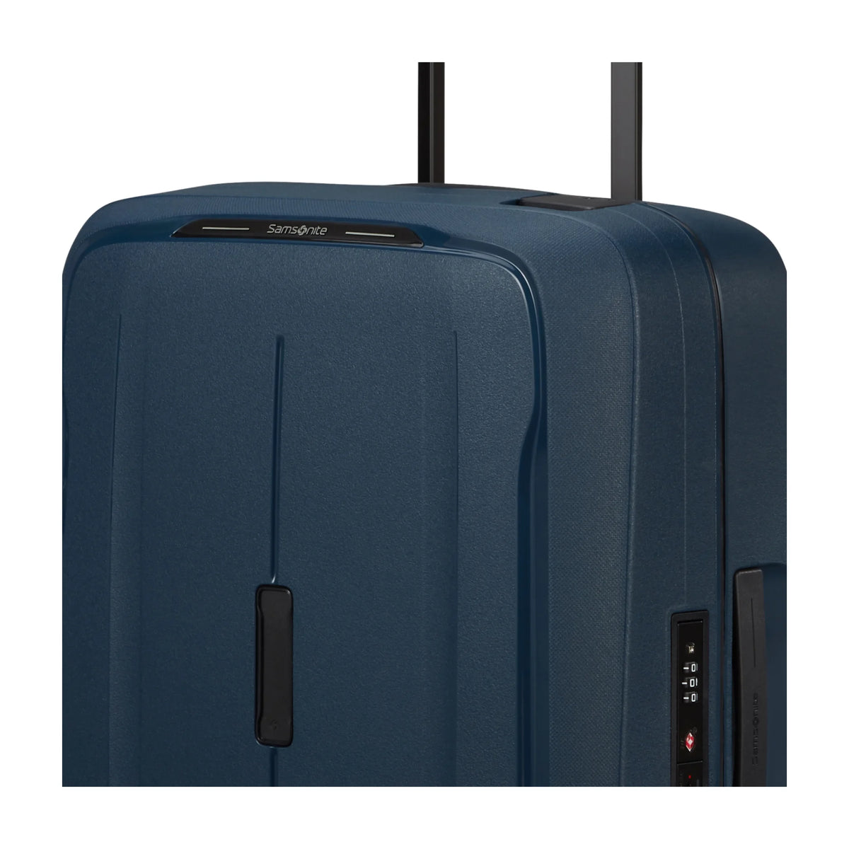 Dettaglio finiture e hardware di Samsonite Essens Trolley (4 Ruote) - Midnight Blue