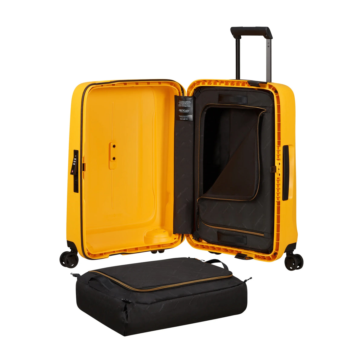 Organizzazione interna e scomparti di Samsonite Essens Trolley (4 Ruote) - Radiant Yellow