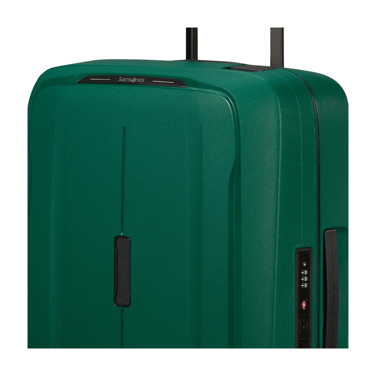Dettaglio finiture e hardware di Samsonite Essens Trolley (4 Ruote) - Alpine Green