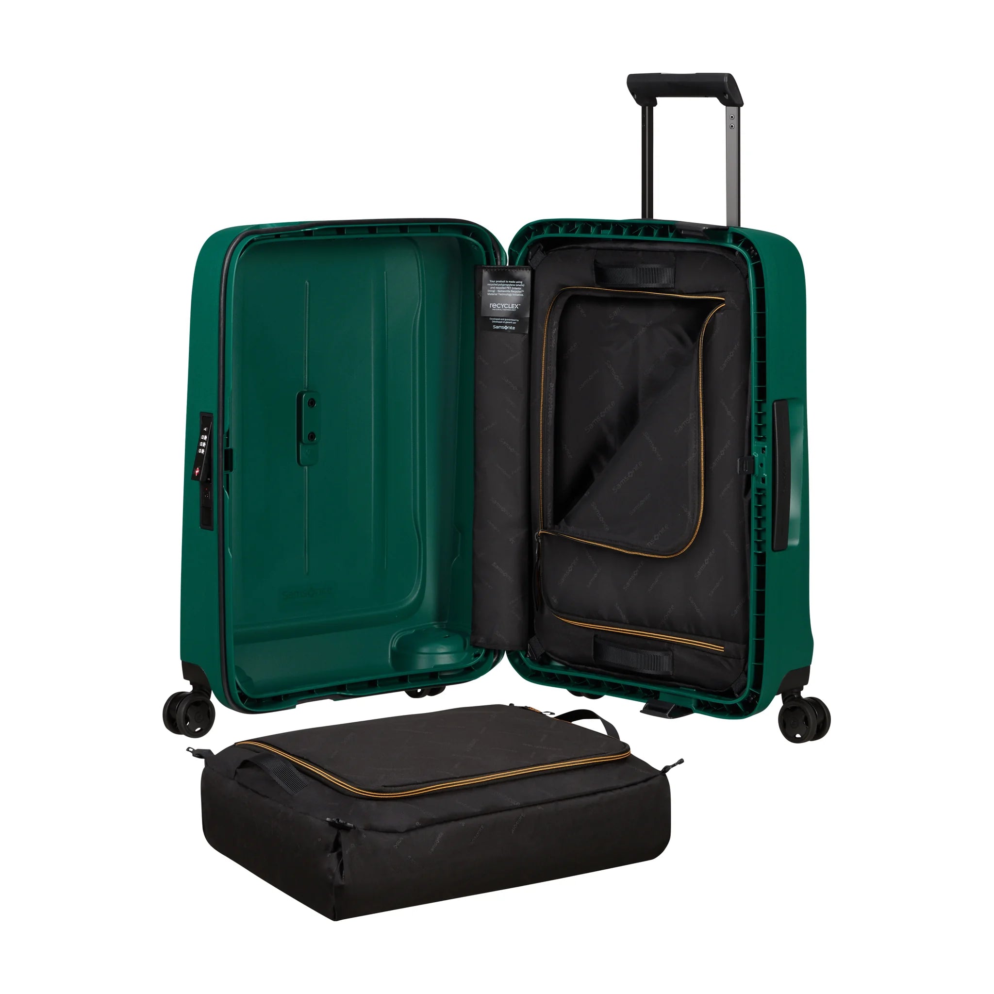 Organizzazione interna e scomparti di Samsonite Essens Trolley (4 Ruote) - Alpine Green