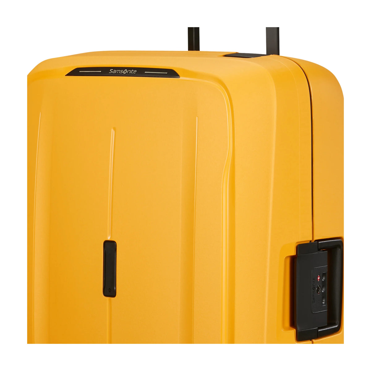 Dettaglio finiture e hardware di Samsonite Essens Trolley (4 Ruote) - Radiant Yellow