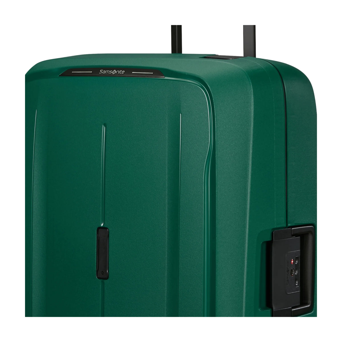 Dettaglio finiture e hardware di Samsonite Essens Trolley (4 Ruote) - Alpine Green