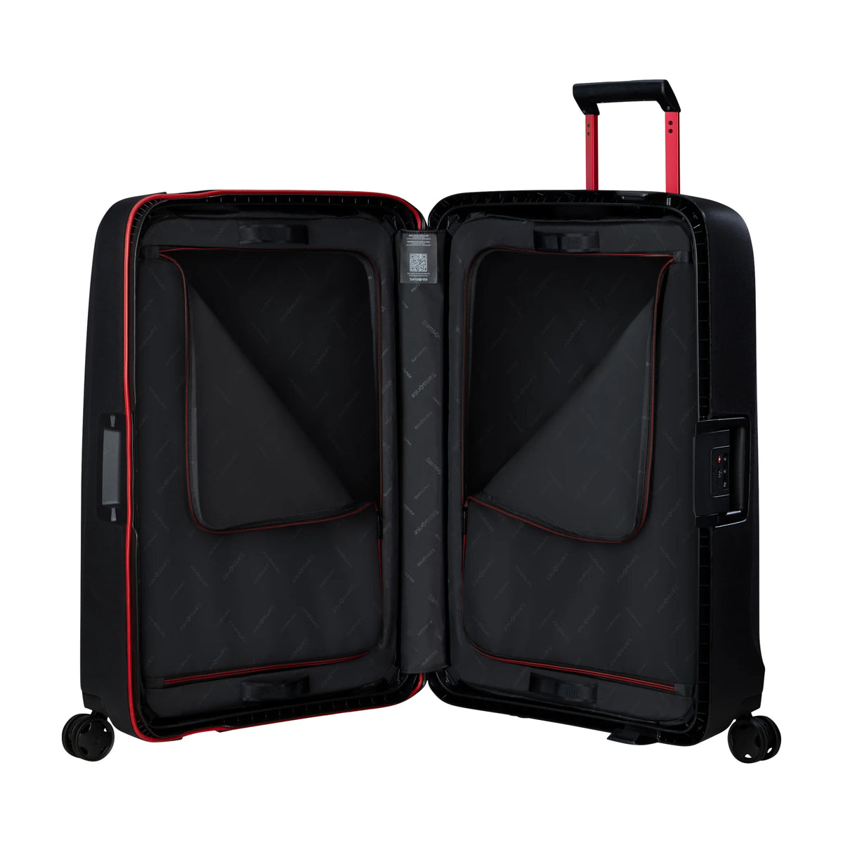 Organizzazione interna e scomparti di Samsonite Essens Trolley (4 Ruote) - Charcoal/Red