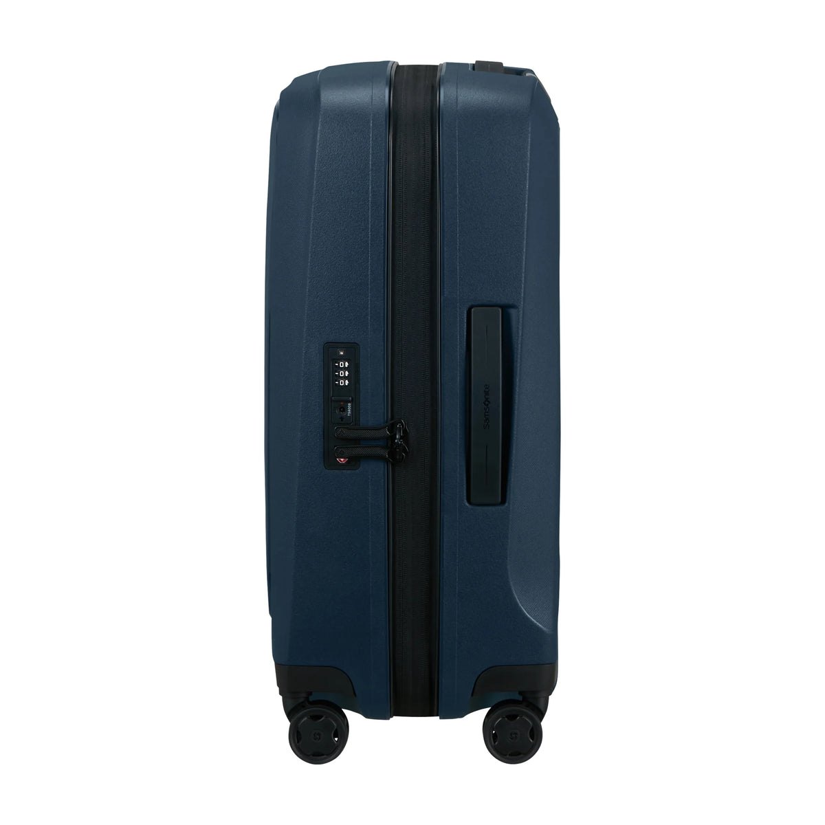 Dettaglio laterale e fondo di Samsonite Essens Trolley (4 Ruote) - Midnight Blue