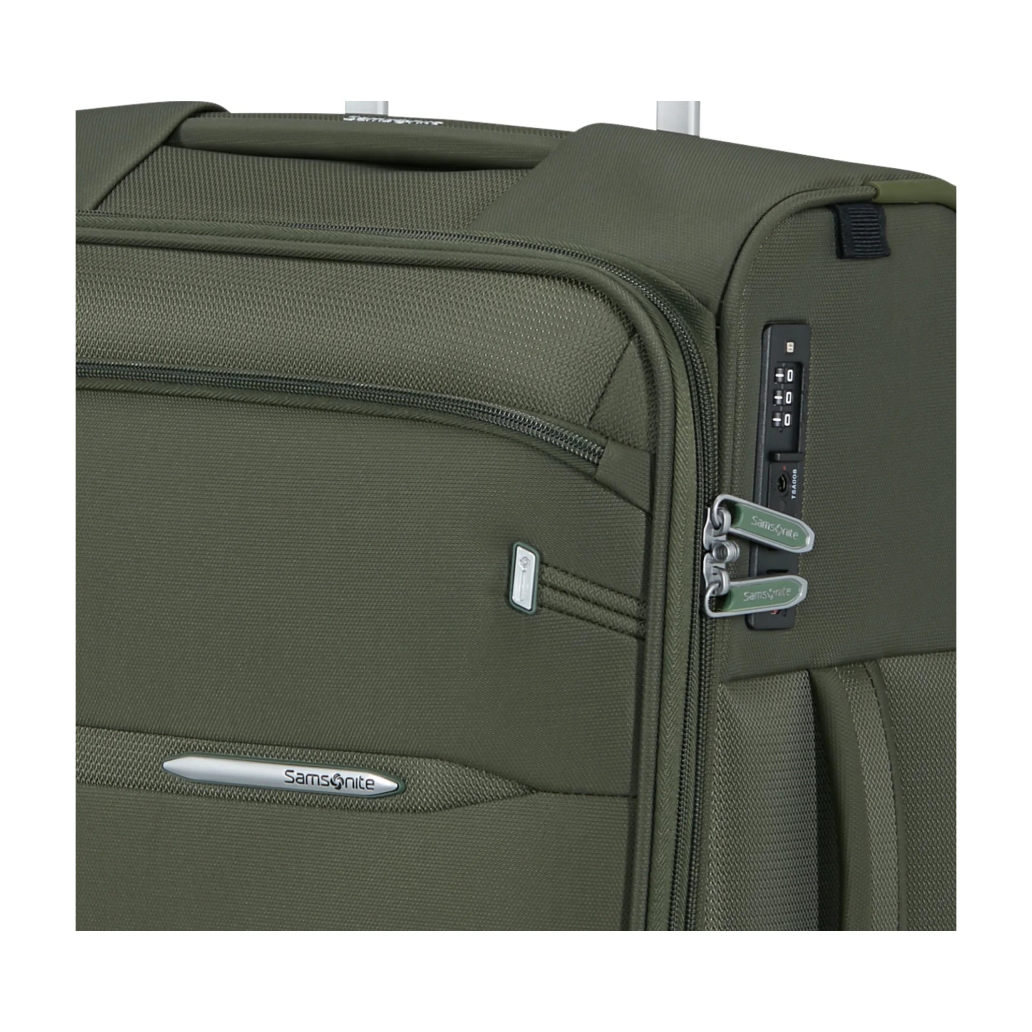 Dettaglio finiture e hardware di Samsonite Gotwist Trolley (4 Ruote) - Verde