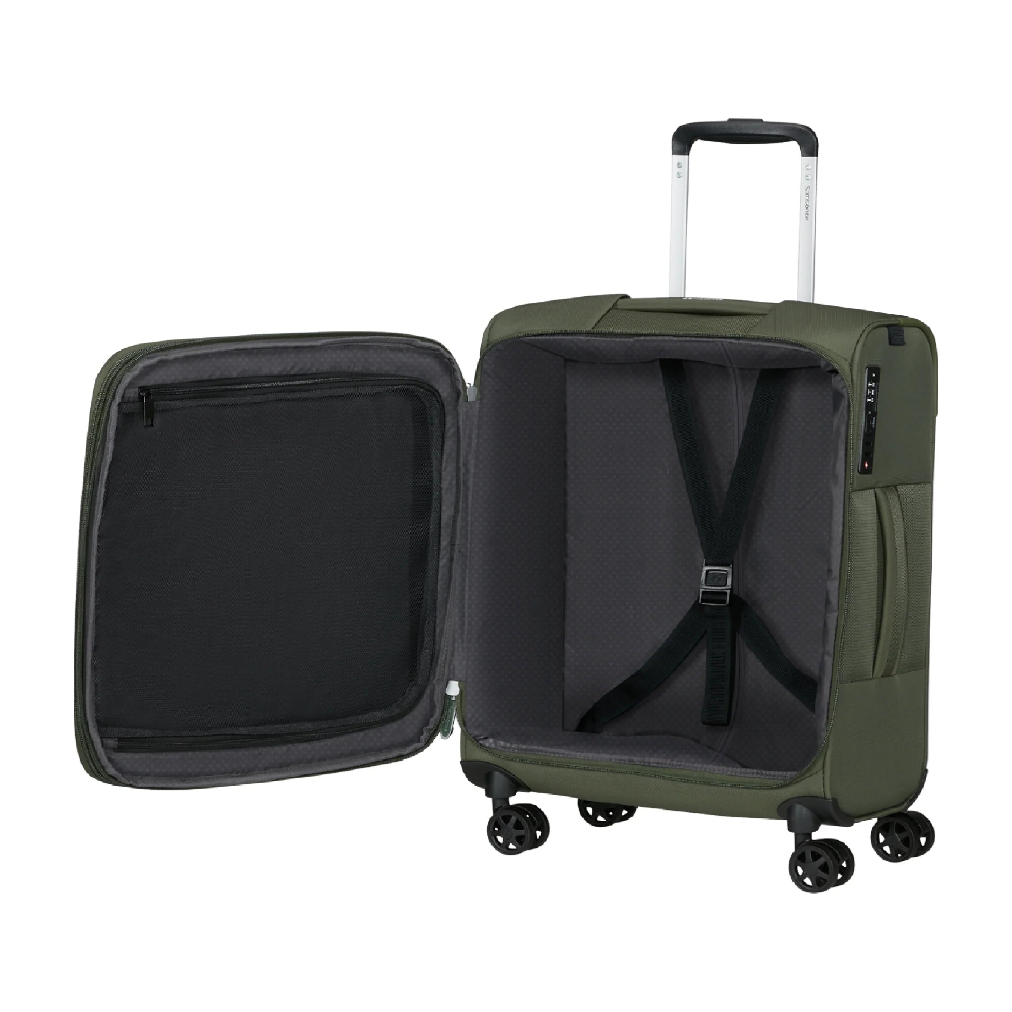 Organizzazione interna e scomparti di Samsonite Gotwist Trolley (4 Ruote) - Verde