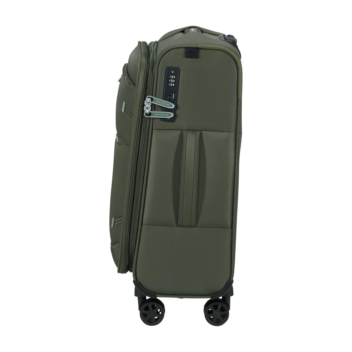 Dettaglio laterale e fondo di Samsonite Gotwist Trolley (4 Ruote) - Verde