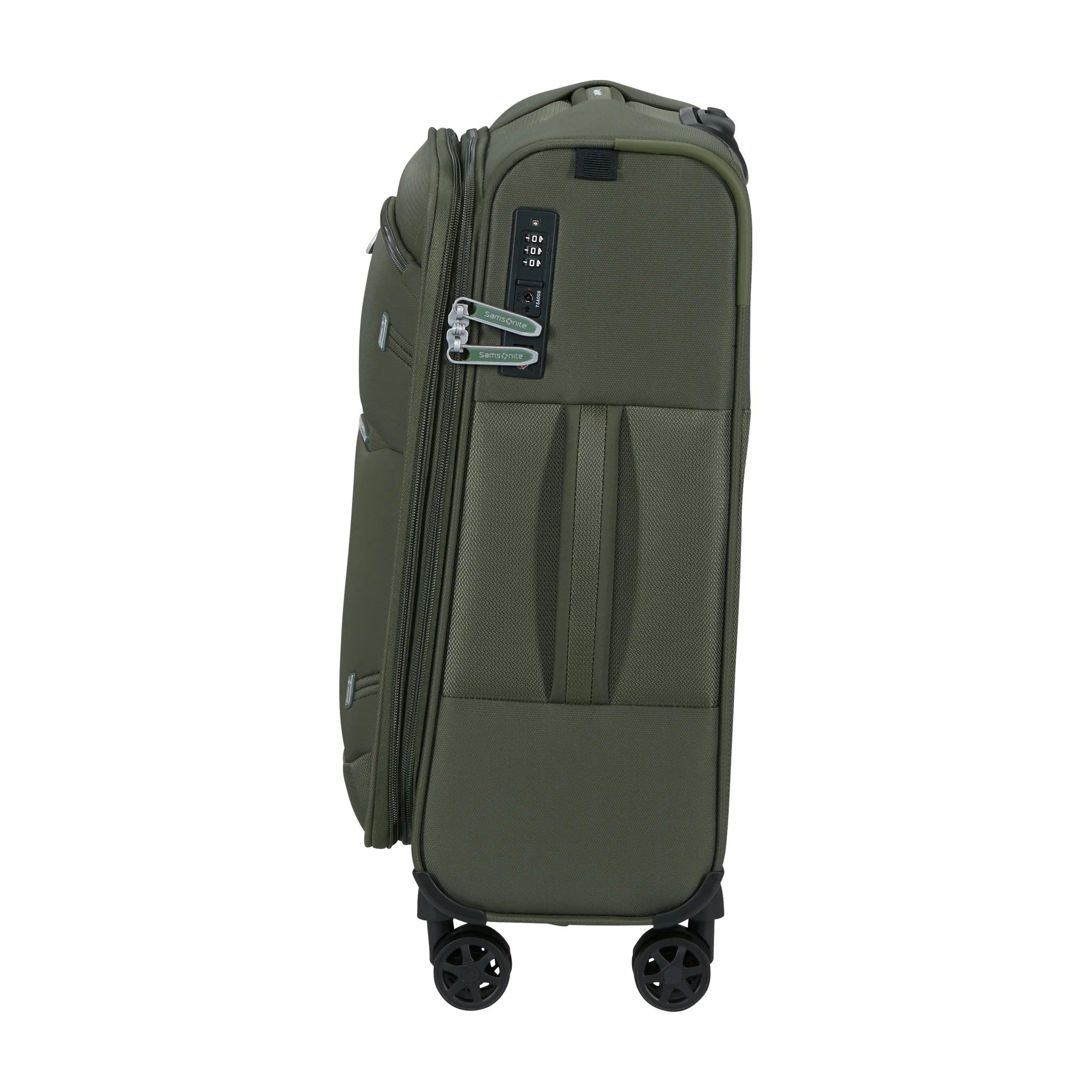Dettaglio laterale e fondo di Samsonite Gotwist Trolley (4 Ruote) - Verde