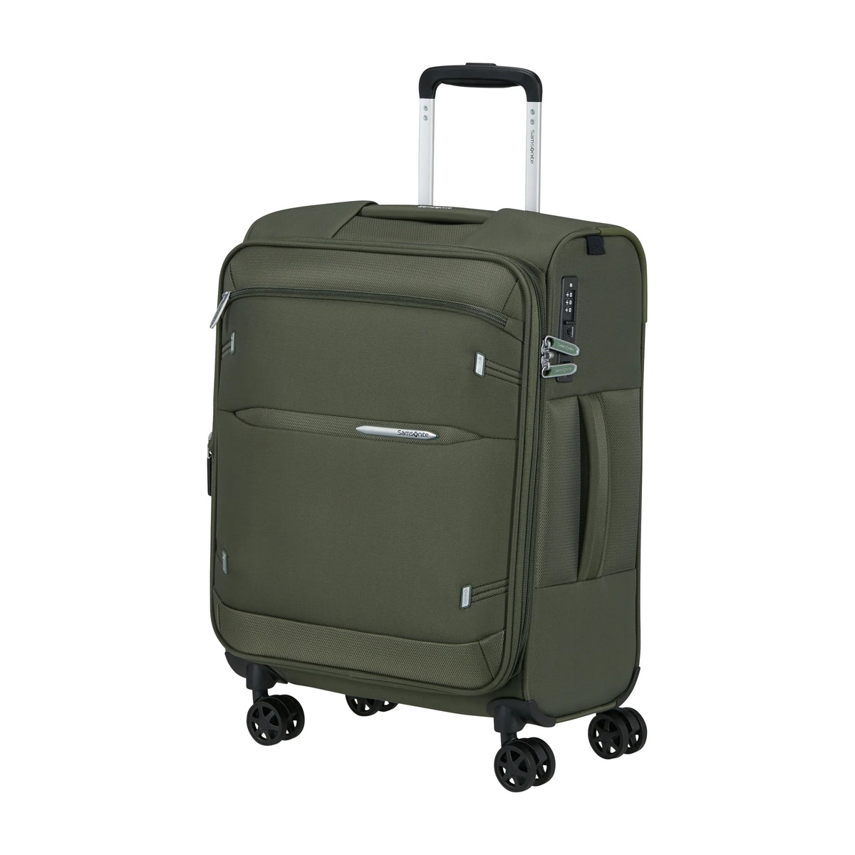 Vista di tre quarti di Samsonite Gotwist Trolley (4 Ruote) - Verde