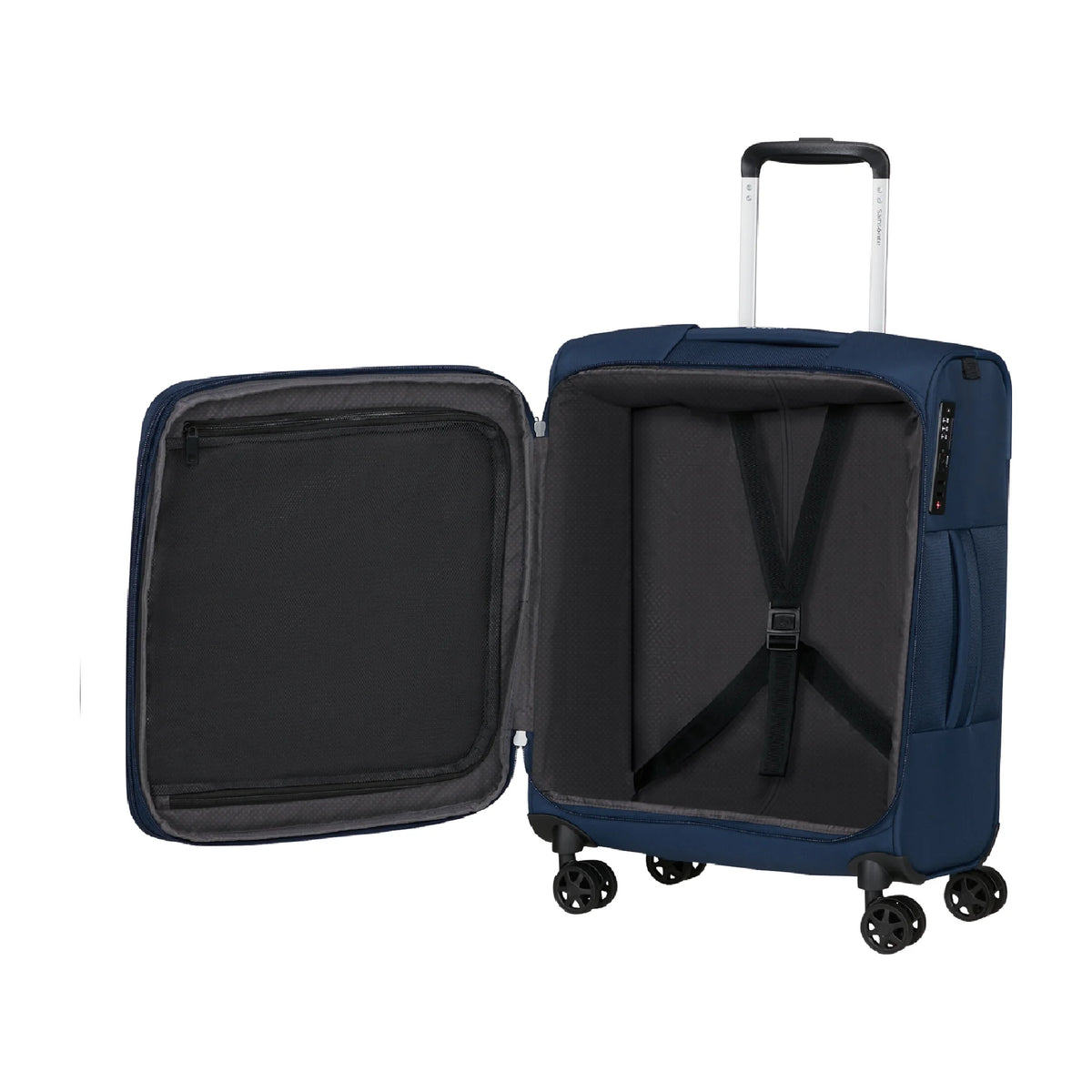 Organizzazione interna e scomparti di Samsonite Gotwist Trolley (4 Ruote) - Navy Blue