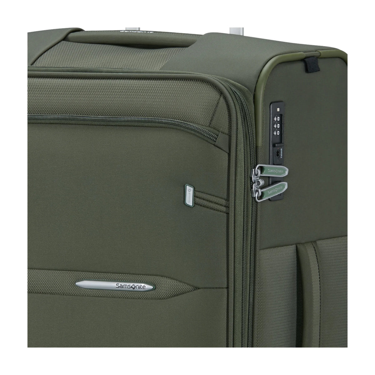 Dettaglio finiture e hardware di Samsonite Gotwist Trolley (4 Ruote) - Verde