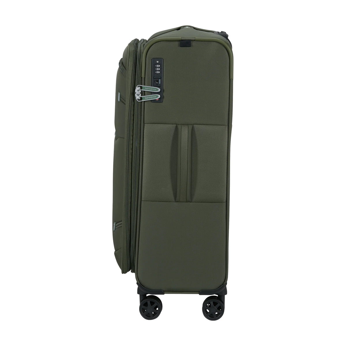 Dettaglio laterale e fondo di Samsonite Gotwist Trolley (4 Ruote) - Verde