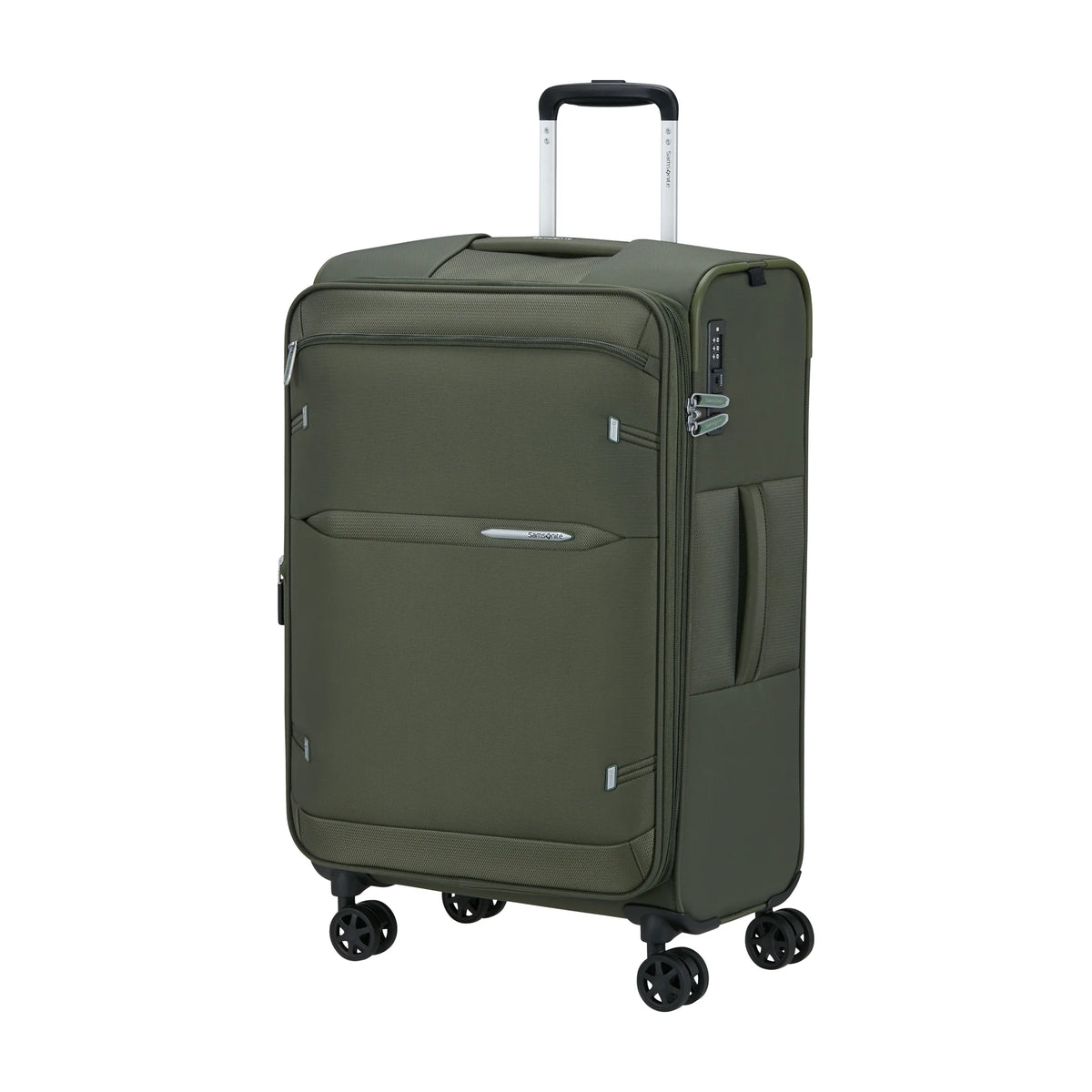 Vista di tre quarti di Samsonite Gotwist Trolley (4 Ruote) - Verde