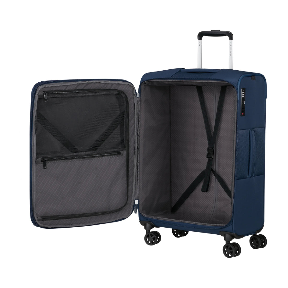 Organizzazione interna e scomparti di Samsonite Gotwist Trolley (4 Ruote) - Navy Blue