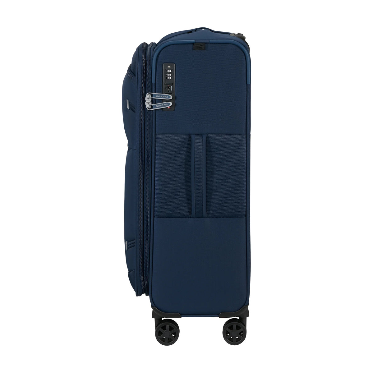 Dettaglio laterale e fondo di Samsonite Gotwist Trolley (4 Ruote) - Navy Blue