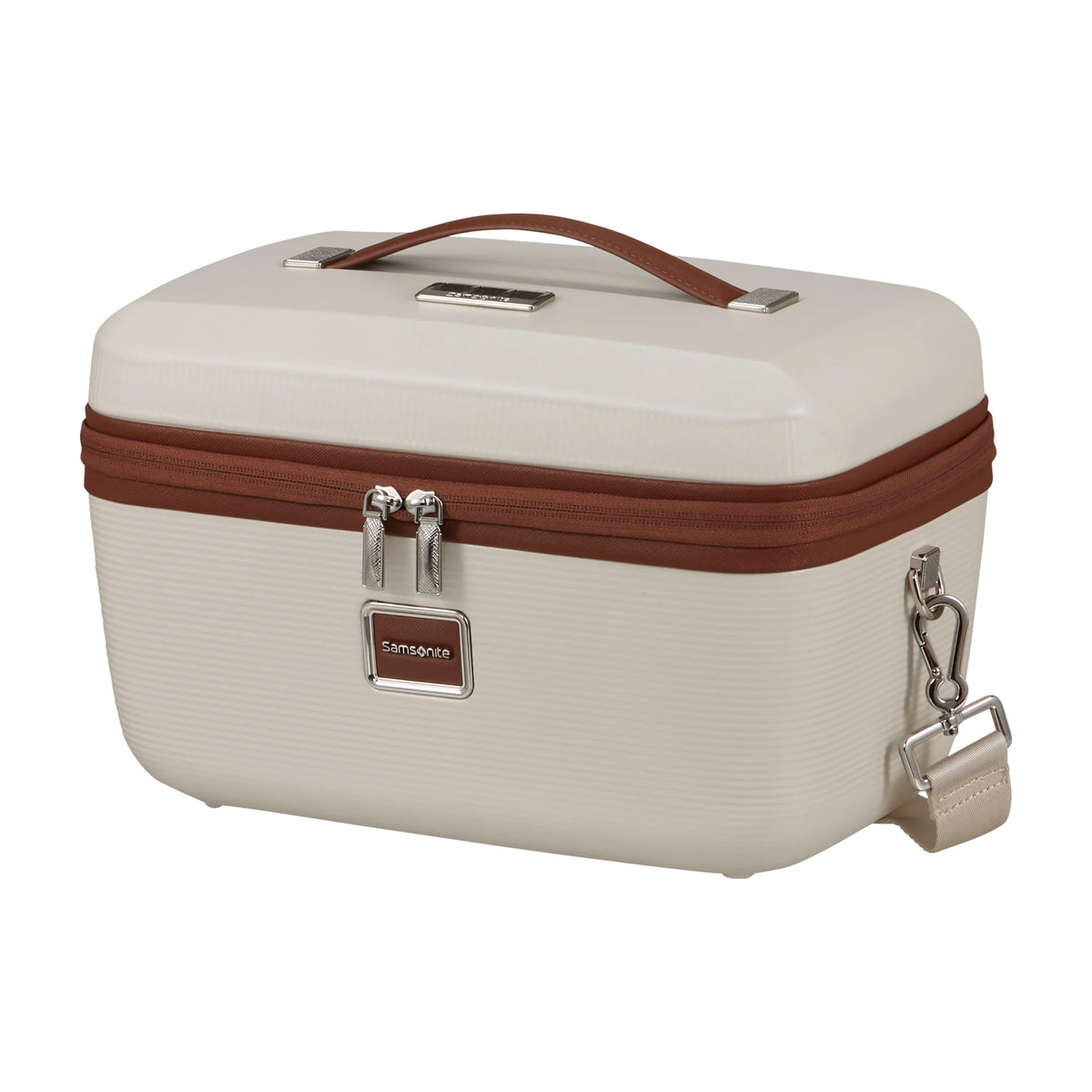 Vista di tre quarti di Samsonite Image Beauty Case Beauty Case - Ivory