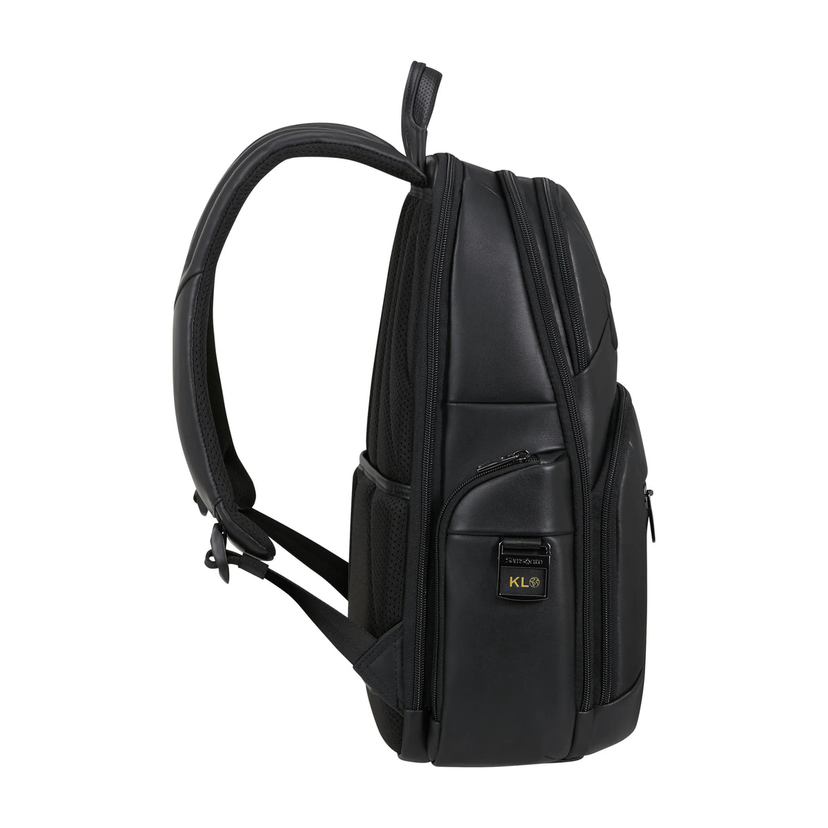 Dettaglio laterale e fondo di Samsonite Pro-Dlx 6 Leather Zaino - Nero