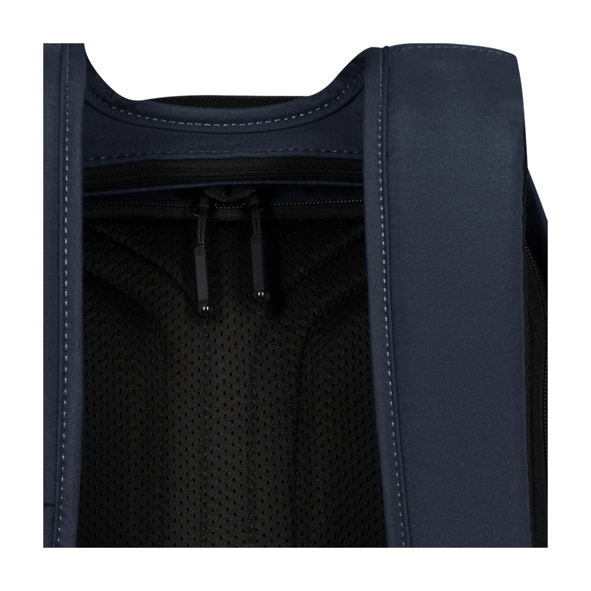 Dettaglio finiture e hardware di Samsonite Securipak 2.0 Zaino - Dark Blue