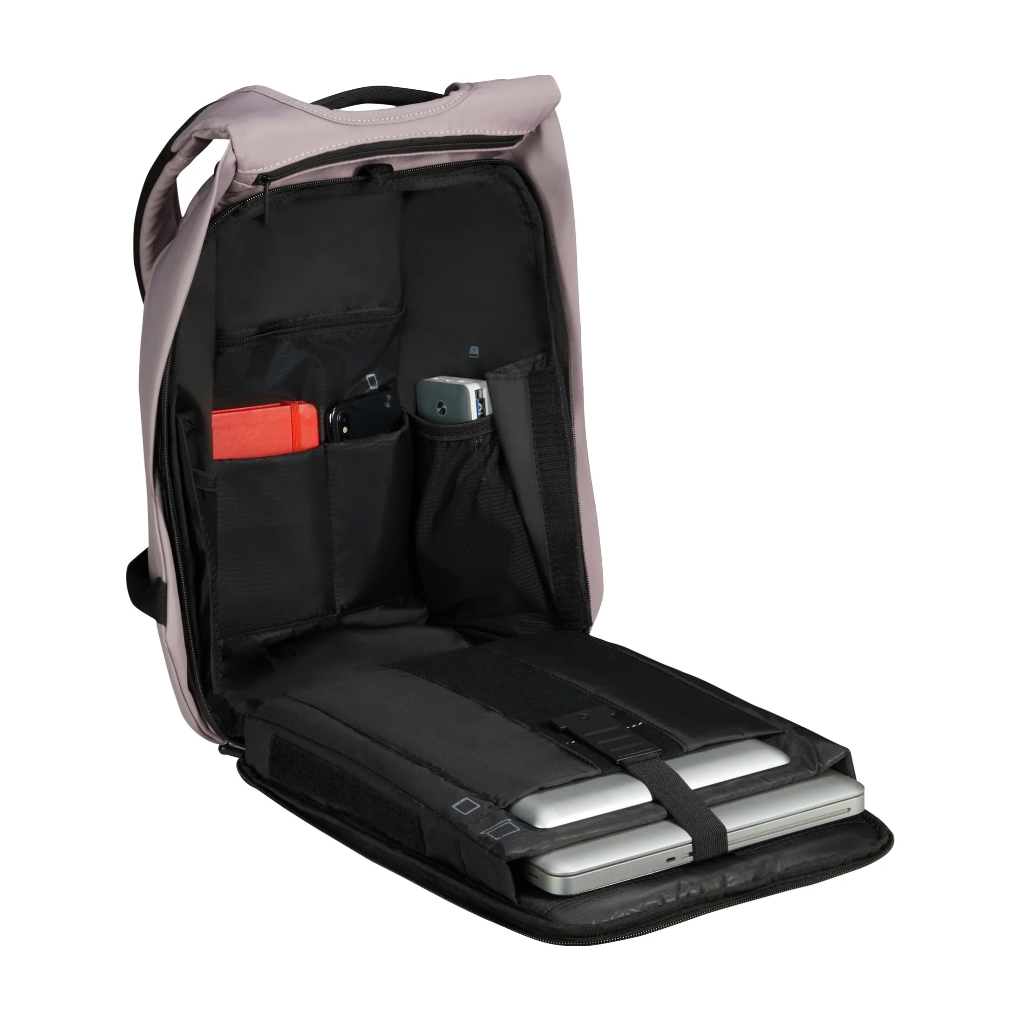 Organizzazione interna e scomparti di Samsonite Securipak 2.0 Zaino - Lilac