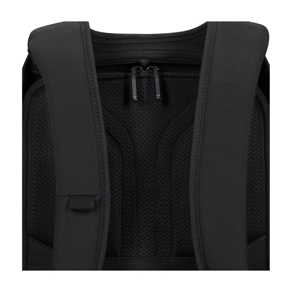Dettaglio finiture e hardware di Samsonite Securipak 2.0 Zaino - Nero