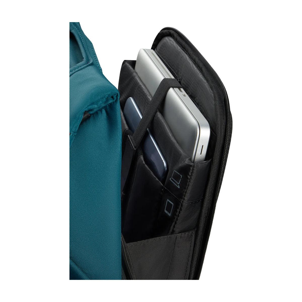 Elementi e accessori inclusi in Samsonite Securipak 2.0 Zaino - Petrol