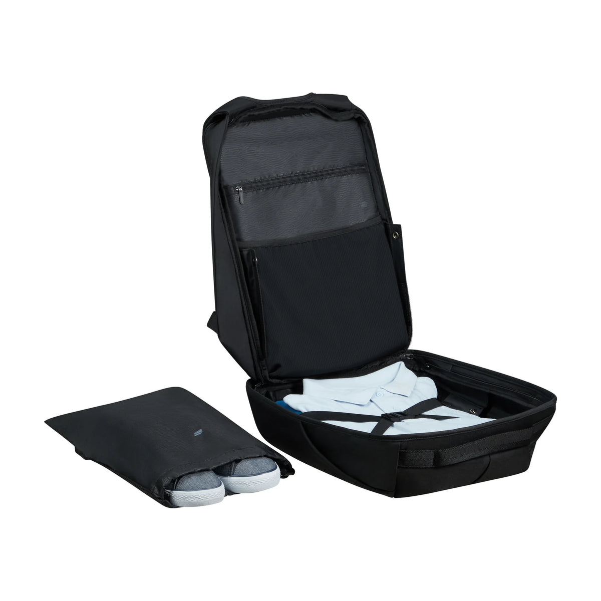 Organizzazione interna e scomparti di Samsonite Securipak 2.0 Zaino - Nero